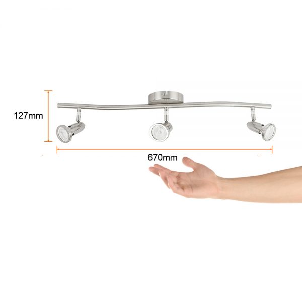 LVR-603/S  LUMINARIA DE RIEL 3 LUCES / INCLUYE LOS 3 FOCOS - Imagen 5