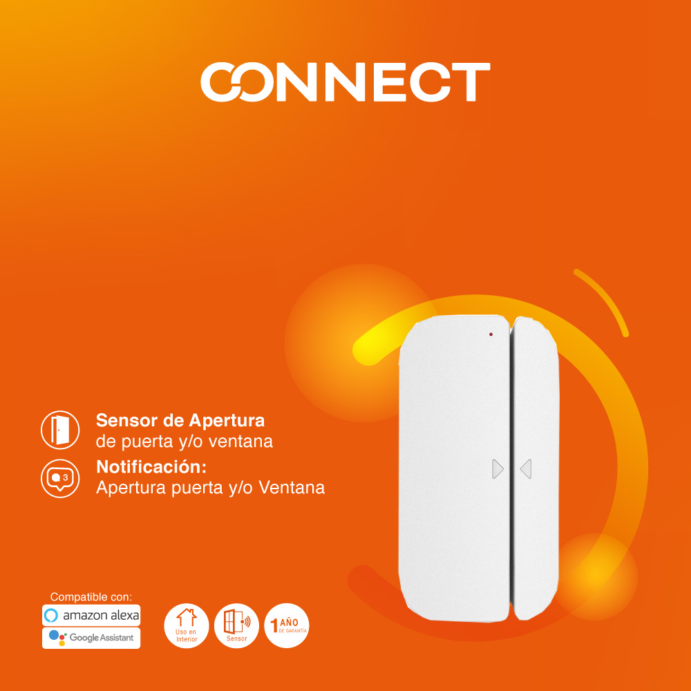Sensor de Apertura Wifi, Inteligente, Puertas/Ventanas, Compatible con  Tecnolite Connect App – Abame